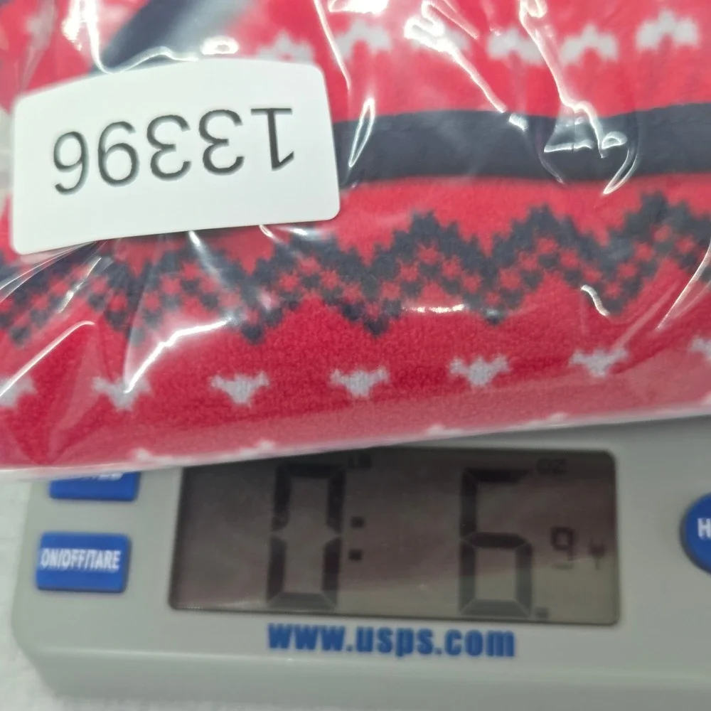 OshKosh B'gosh Fleece Pullover Kids 14 Red White Fair Isle Snowflake Quarter Zip